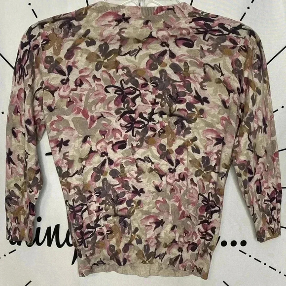 Banana Republic Floral 3/4 Sleeve Cardigan - Picture 6 of 7